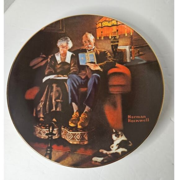 VTG Norman Rockwell Light Campaign Series "Evenings Ease" "Grandpa's Treasures" - Picture 2 of 10